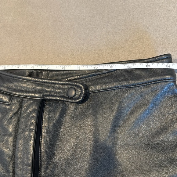🟠 Vintage Maxima Wilsons Black 100% Leather Pants Size 8 - Picture 10 of 14